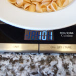 Pasta on the scale